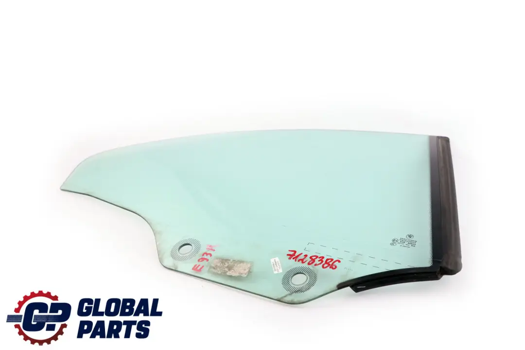 E93N Descapotable Verde Ventanilla Trasera Derecha para BMW E93 con número de pieza 7128386 BMW E93 E93N Descapotable Verde Ventanilla Trasera Derecha - SKU 7128386 - Número de pieza 7128386