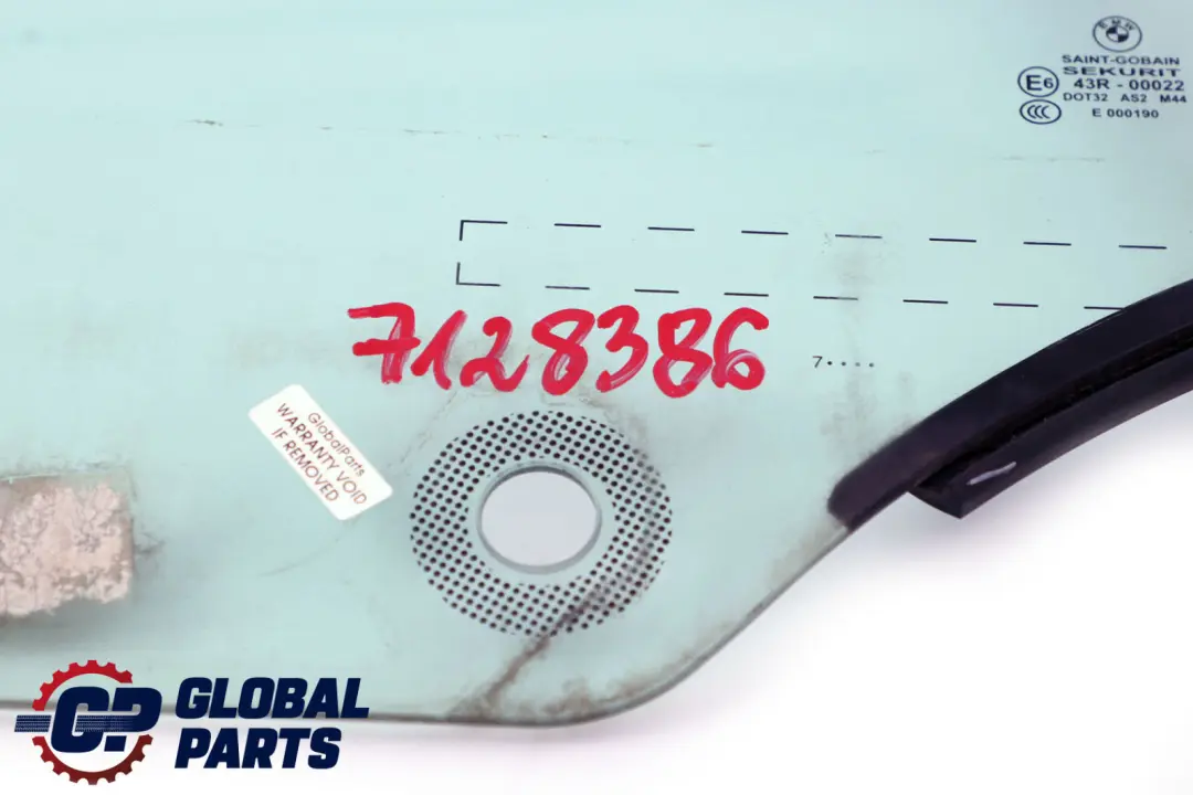 BMW E93 E93N Kabrio Szyba Tylna Prawa Tył Prawy - SKU 7128386 - Numer Części 7128386