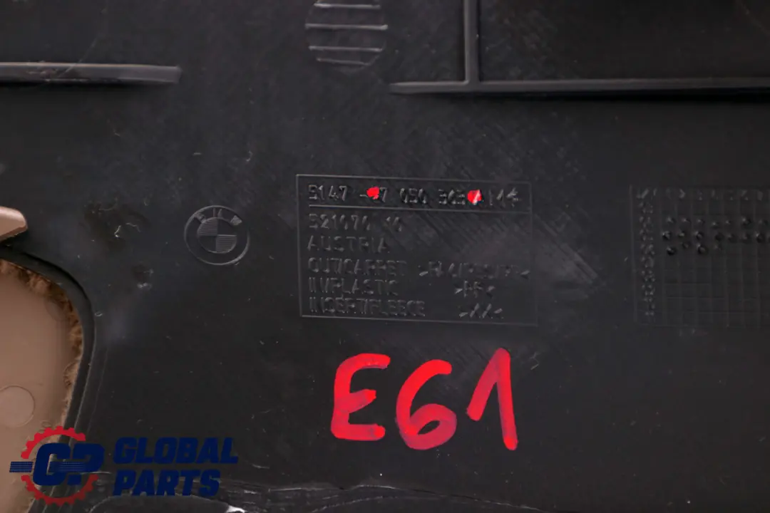 Left N/S Housing Trunk Trim Brown 7050363 to BMW 5 Series E61 E61N LCI Cover with Part number 7129147 BMW 5 Series E61 E61N LCI Cover Left N/S Housing Trunk Trim Brown 7050363 - SKU 7129147 - Part number 7129147