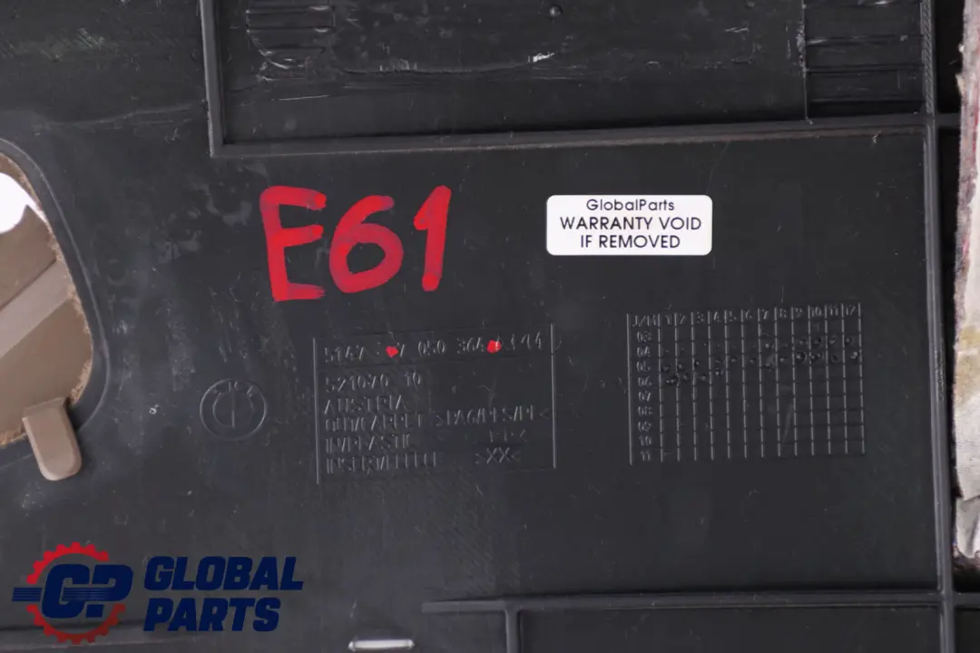 Right O/S Housing Trunk Trim Brown to BMW 5 Series E61 E61N LCI Cover with Part number 7050364 BMW 5 Series E61 E61N LCI Cover Right O/S Housing Trunk Trim Brown - SKU 7129148 - Part number 7050364