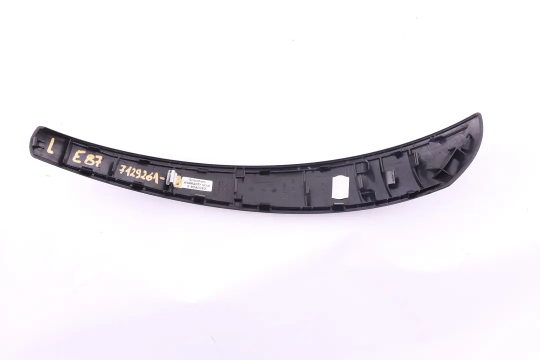 Trim Inner Door Handle Left Carbon Effect Gomera Black to BMW 1 Series 8 E87 with Part number BMW 1 Series 8 E87 Trim Inner Door Handle Left Carbon Effect Gomera Black - SKU 7129261-8 - Part number