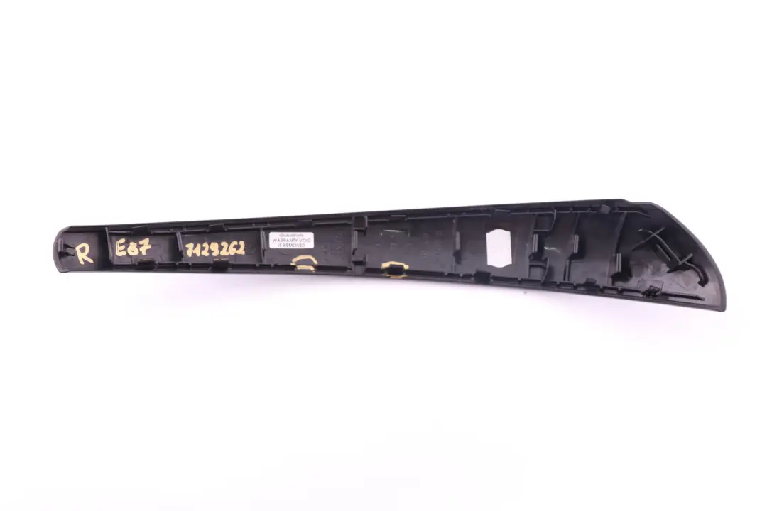 BMW E87 Striscia di rivestimento maniglia porta Gomera Nero Destra - SKU 7129262 - Numero di parte 7129262