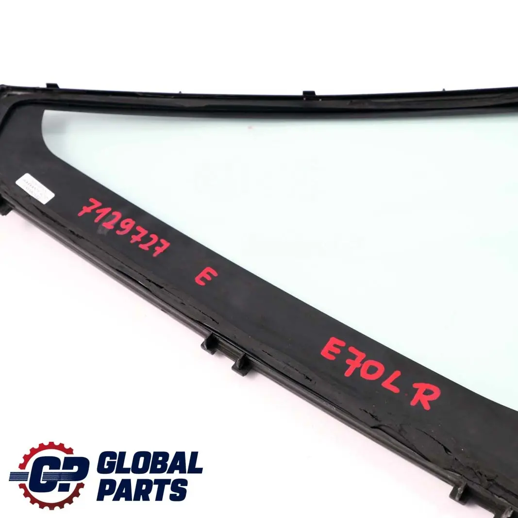 BMW E70 Ventana Lateral Fija Vidrio Verde Puerta Trasera Izquierda AS2 - SKU 7129727 - Número de pieza 7129727