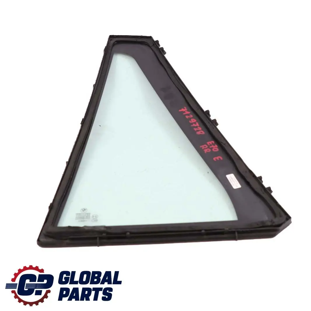 BMW X5 Series E70 Side Fixed Window Glass Green Door Rear Right O/S AS2 - SKU 7129728 - Part number 7129728