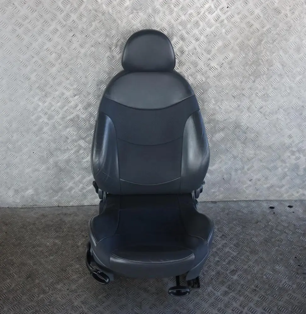 £BMW Mini Cooper R52 Cabrio Front Right O/S Cloth / Leather Seat Panther Black