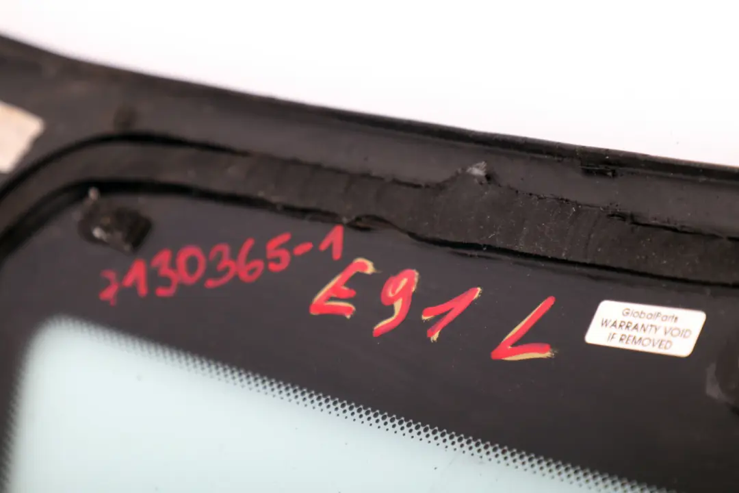 3er Reihe E91 E91N LCI Grüne Seitenscheibe mit Dichtung Linke Rückseite für BMW mit Teilenummer 7130365 BMW 3er Reihe E91 E91N LCI Grüne Seitenscheibe mit Dichtung Linke Rückseite - SKU 7130365-1 - Teilenummer 7130365