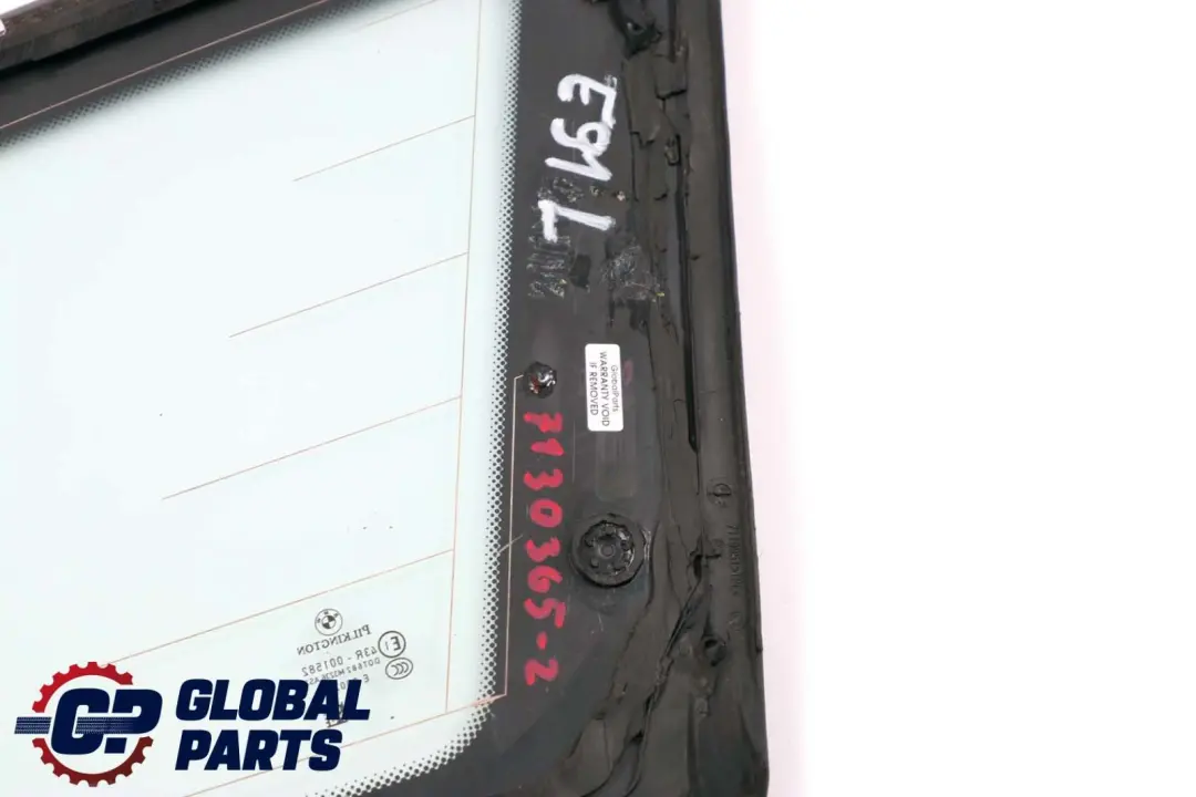 BMW 3 er E91 E91N LCI Grüne Seitenscheibe mit Dichtung Linke Rückseite - SKU 7130365-2 - Teilenummer 7130365
