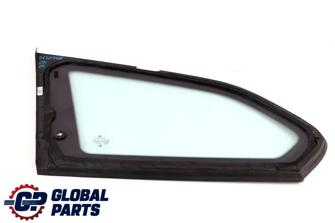 Side Window Glass Green Fixed Gasket Right O/S AS2 to BMW E91 Rear with Part number 7130366 BMW E91 Rear Side Window Glass Green Fixed Gasket Right O/S AS2 - SKU 7130366-1 - Part number 7130366