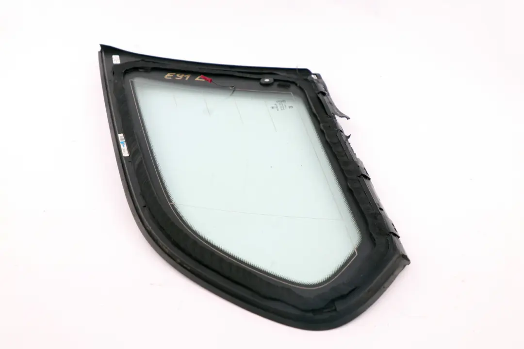 Green Side Window With Gasket Rear Left Glass N/S Chrome to BMW 3 Series E91 with Part number 7130367 BMW 3 Series E91 Green Side Window With Gasket Rear Left Glass N/S Chrome - SKU 7130367-1 - Part number 7130367