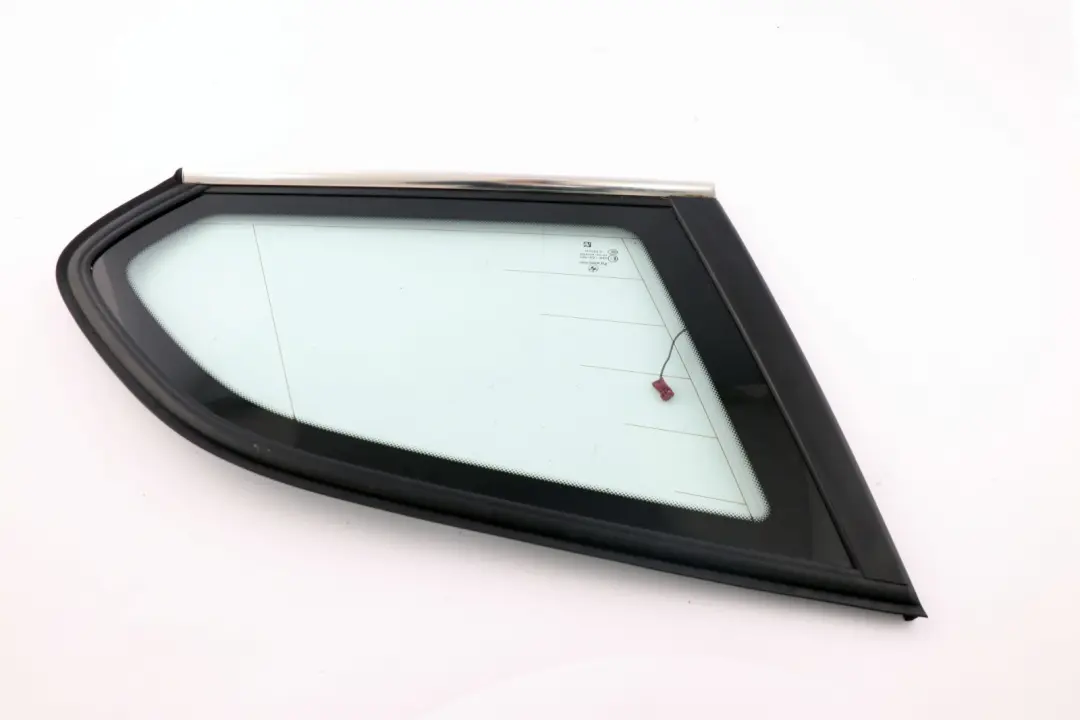 Green Side Window With Gasket Rear Left Glass N/S Chrome to BMW 3 Series E91 with Part number 7130367 BMW 3 Series E91 Green Side Window With Gasket Rear Left Glass N/S Chrome - SKU 7130367-1 - Part number 7130367