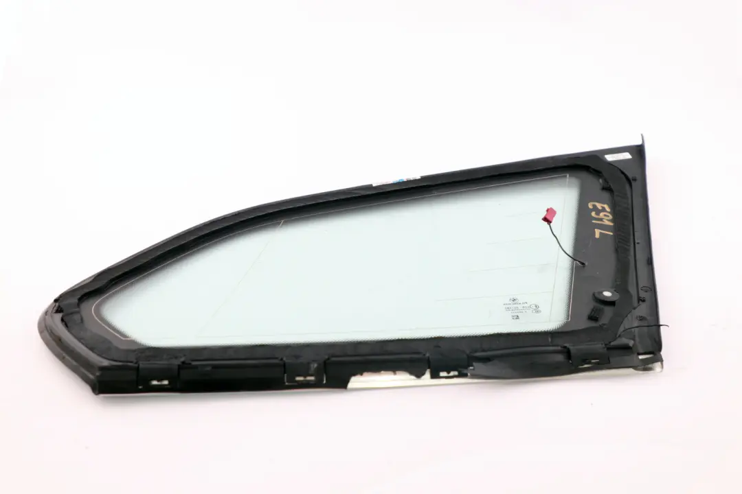 Green Side Window With Gasket Rear Left Glass N/S Chrome to BMW 3 Series E91 with Part number 7130367 BMW 3 Series E91 Green Side Window With Gasket Rear Left Glass N/S Chrome - SKU 7130367-1 - Part number 7130367