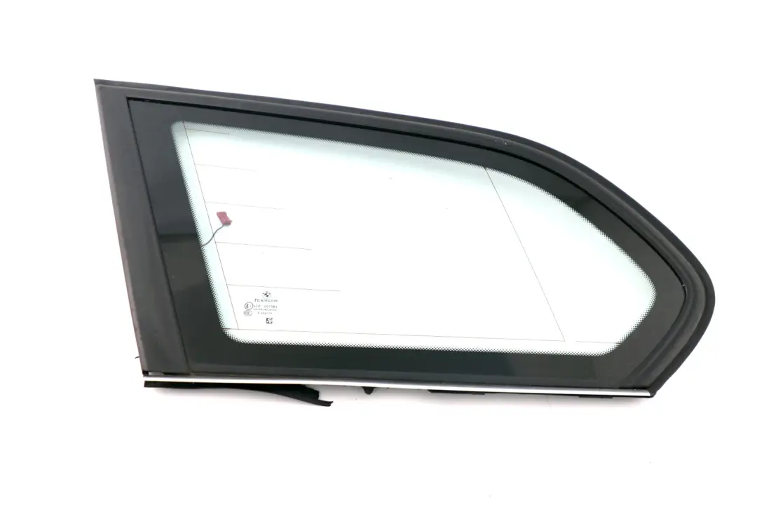 Green Side Window With Gasket Rear Left Glass N/S Chrome to BMW 3 Series E91 with Part number 7130367 BMW 3 Series E91 Green Side Window With Gasket Rear Left Glass N/S Chrome - SKU 7130367-1 - Part number 7130367
