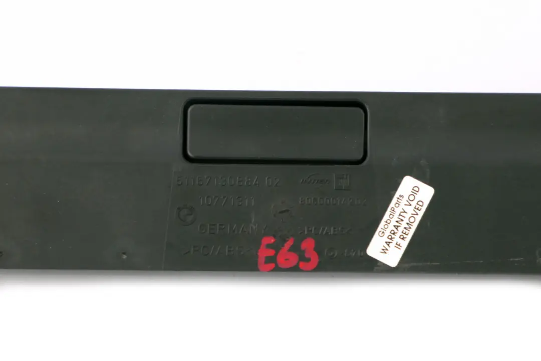 BMW E63 E64 Guantera Cubierta Tapa Schwarz - SKU 7130884 - Número de pieza 7130884