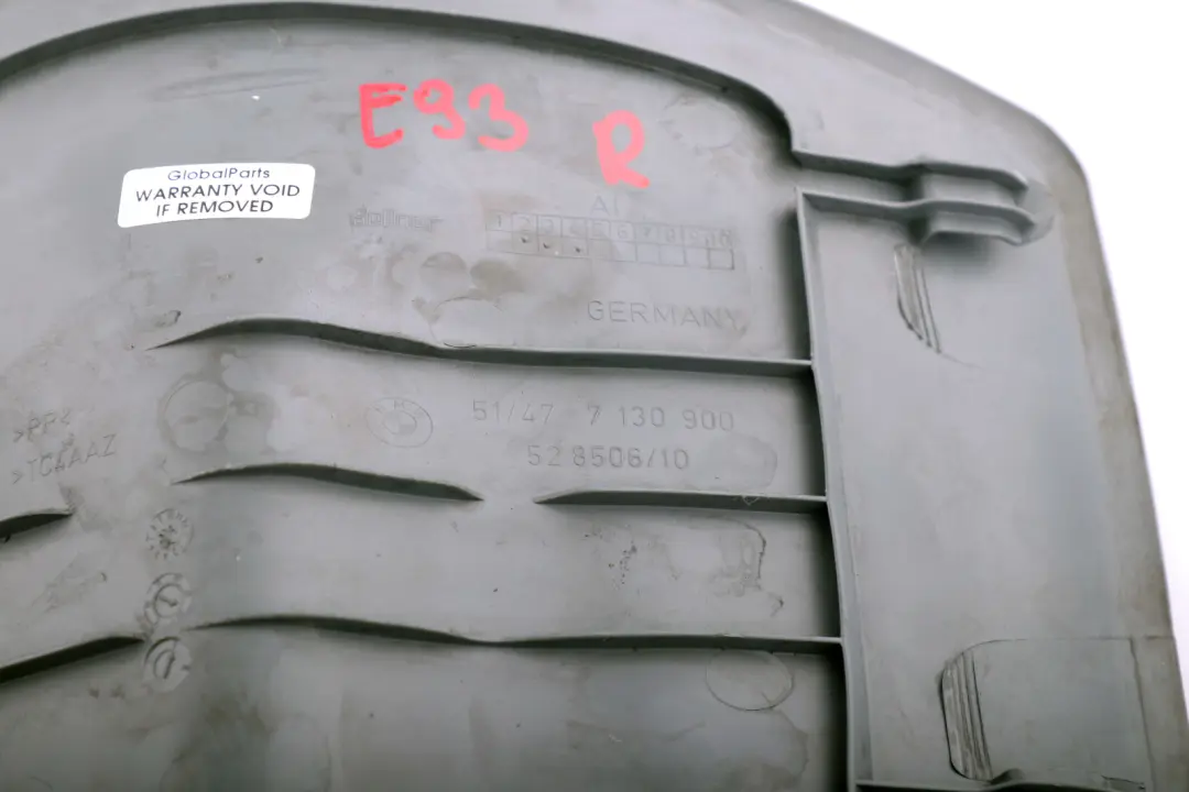 BMW 3 er E93 LCI Gepäckraum Abdeckung Rechts - SKU 7130900 - Teilenummer 7130900