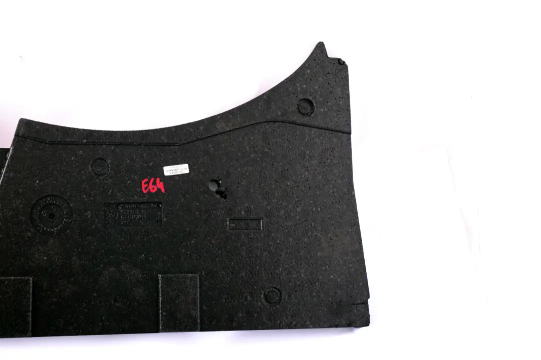 E64N LCI Pad Floor Carpet Luggage Compartment Boot to BMW 6 Series E64 with Part number 7131296 BMW 6 Series E64 E64N LCI Pad Floor Carpet Luggage Compartment Boot - SKU 7131296 - Part number 7131296