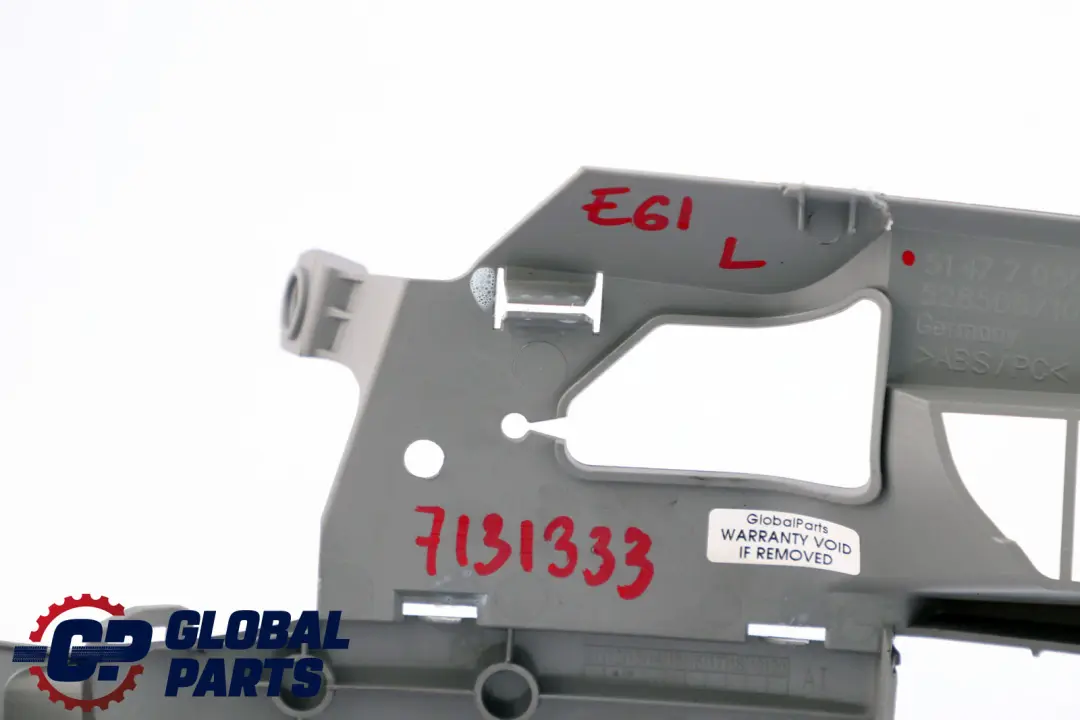 Trunk Trim Panel Railing In Trunk Boot Left N/S Grau to BMW 5 Series E61 E61N LCI with Part number 7131333 BMW 5 Series E61 E61N LCI Trunk Trim Panel Railing In Trunk Boot Left N/S Grau - SKU 7131333 - Part number 7131333