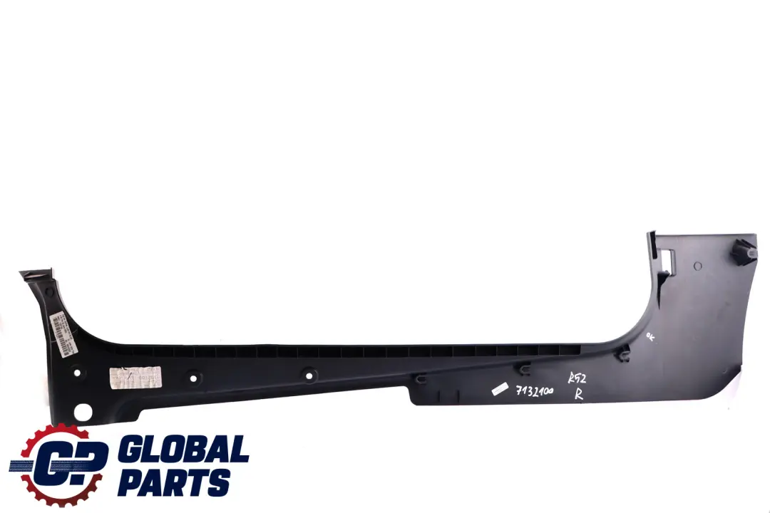 Front Right O/S Lateral Trim Panel Cover Bottom Dark Blue to BMW Mini R52 Cabrio with Part number 7132100 BMW Mini R52 Cabrio Front Right O/S Lateral Trim Panel Cover Bottom Dark Blue - SKU 7132100 - Part number 7132100