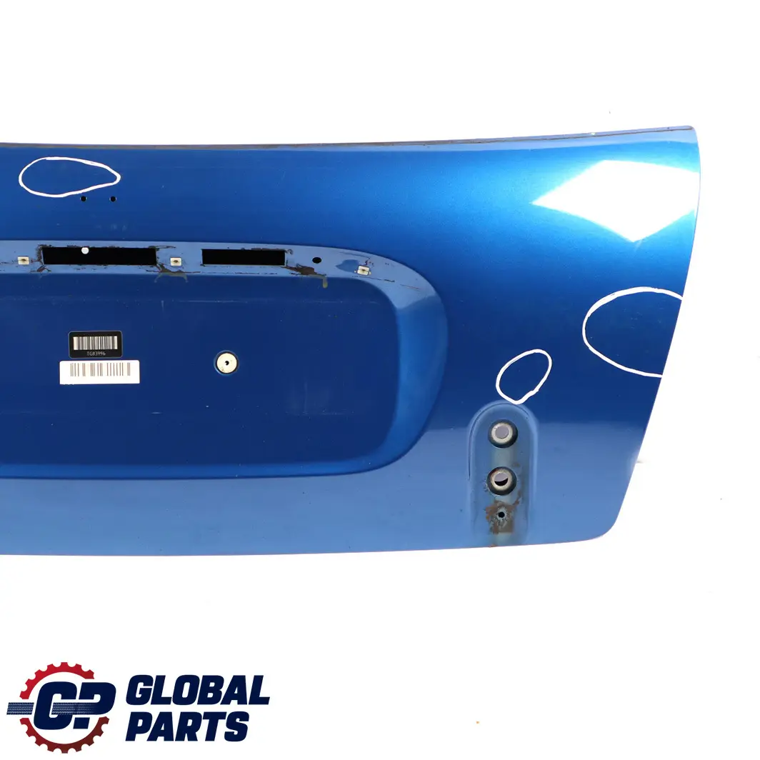 Trunk Lid Tailgate Boot Lid Hyper Blue - A28 to BMW Mini Cabrio Convertible R52 with Part number 7132880 BMW Mini Cabrio Convertible R52 Trunk Lid Tailgate Boot Lid Hyper Blue - A28 - SKU 7132880-HYB - Part number 7132880