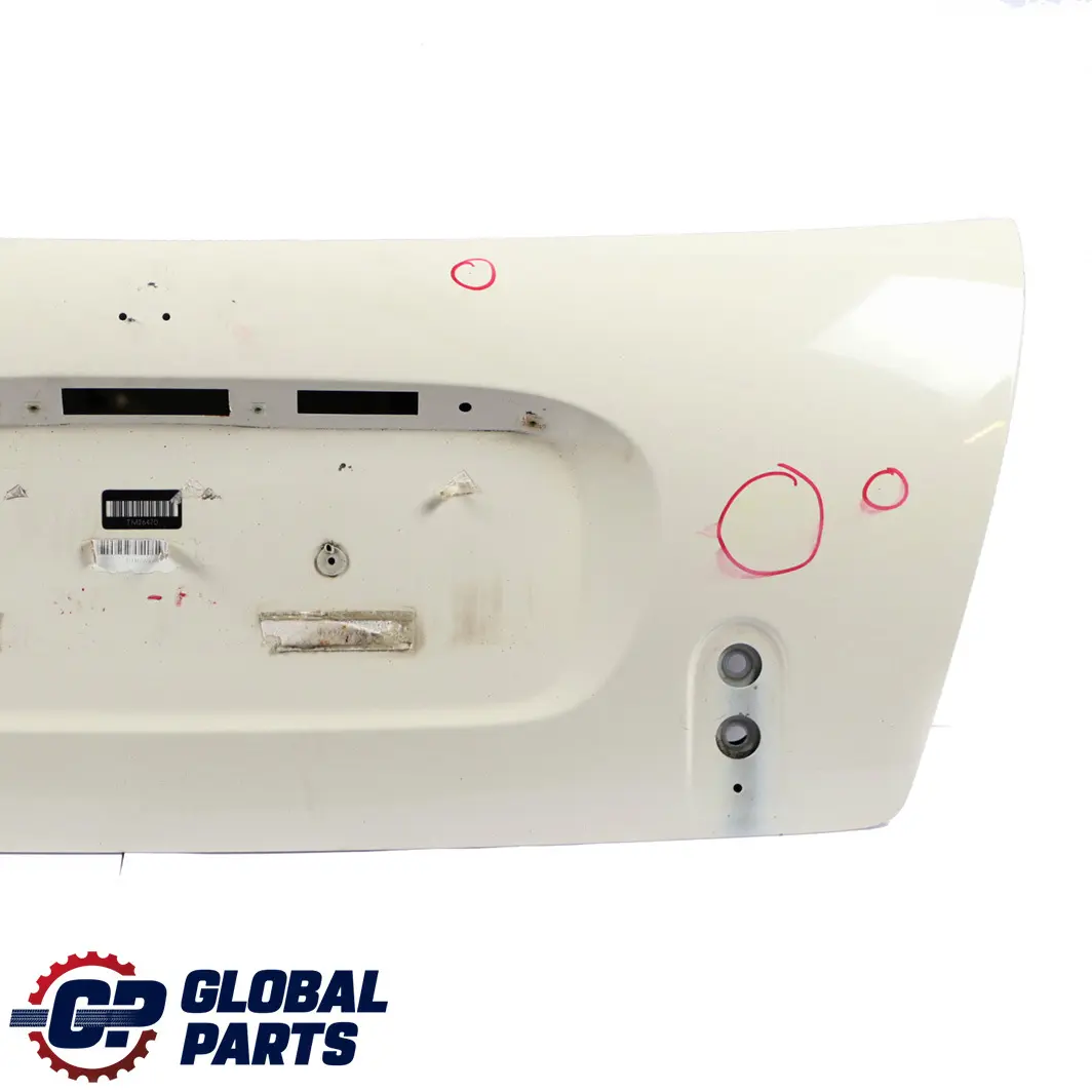 Trunk Lid Tailgate Boot Lid Pepper White to BMW Mini Cabrio Convertible R52 2 with Part number 7132880 BMW Mini Cabrio Convertible R52 2 Trunk Lid Tailgate Boot Lid Pepper White - SKU 7132880-PW2 - Part number 7132880