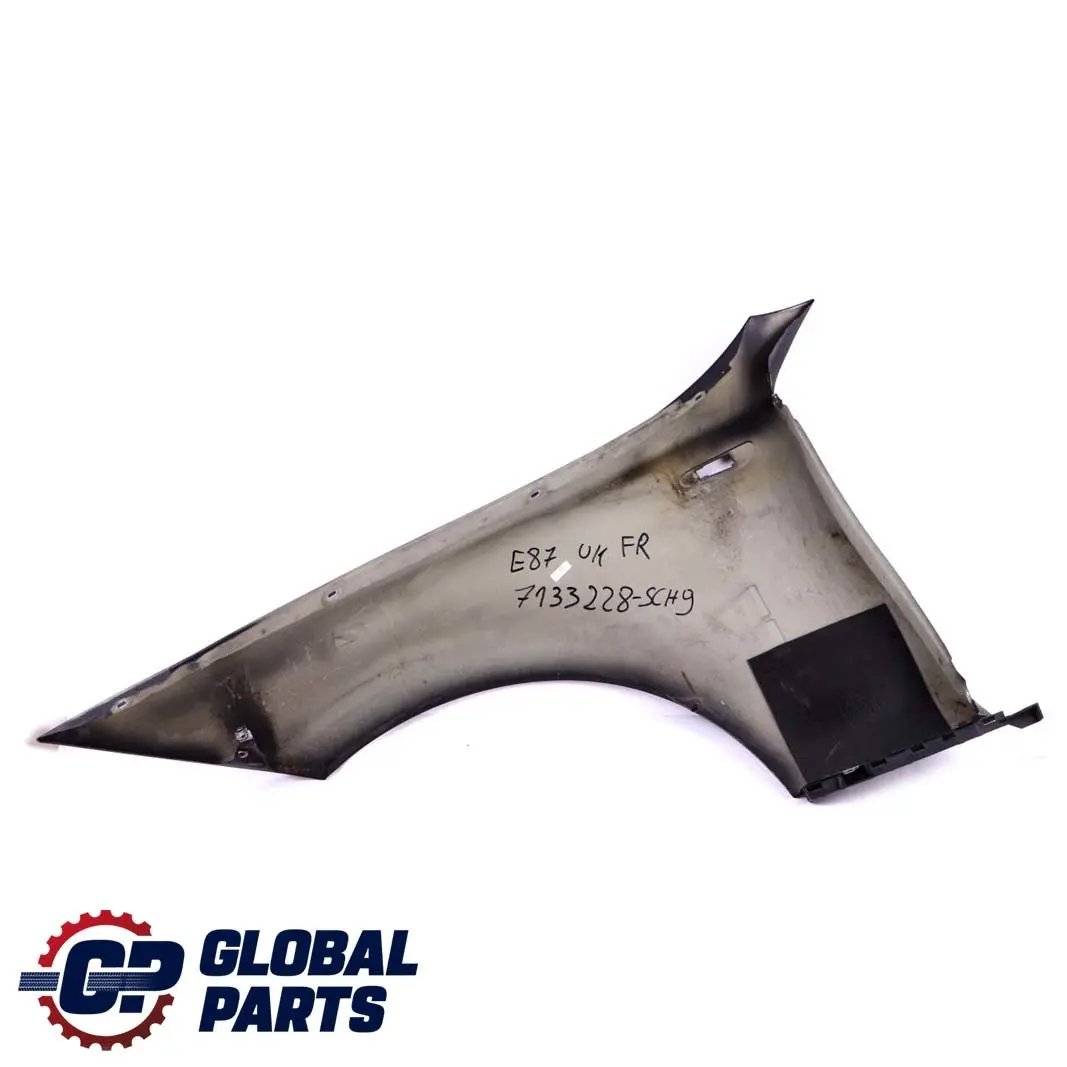 BMW 1 Series E81 E87 Side Panel Fender Wing Front Right O/S Schwarz 2 Black 668 - SKU 7133228-SCH9 - Part number 7133228