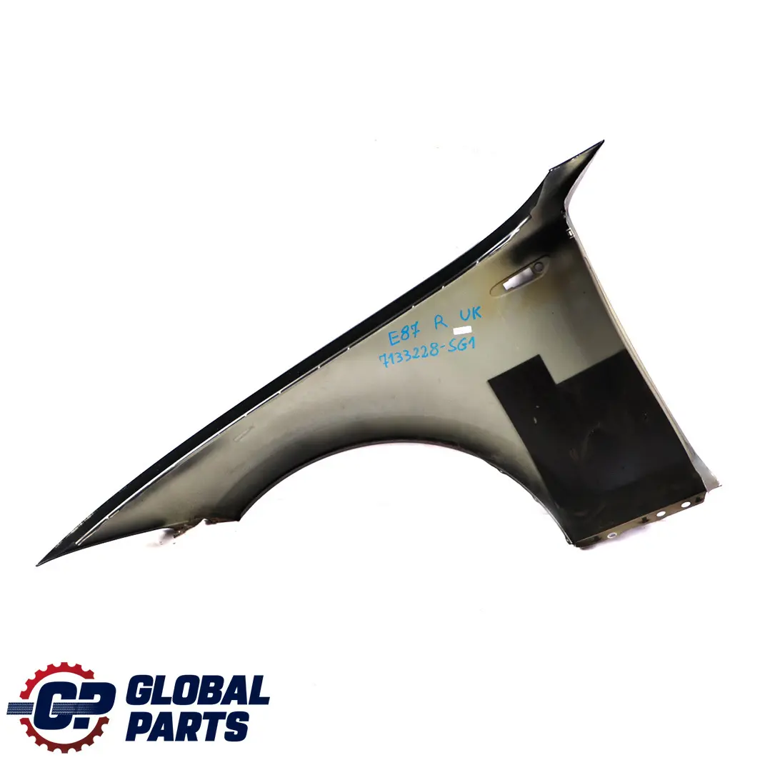 Side Panel Fender Wing Front Right O/S Sparkling Graphite - A22 to BMW E81 E82 E87 with Part number 7133228 BMW E81 E82 E87 Side Panel Fender Wing Front Right O/S Sparkling Graphite - A22 - SKU 7133228-SG3 - Part number 7133228