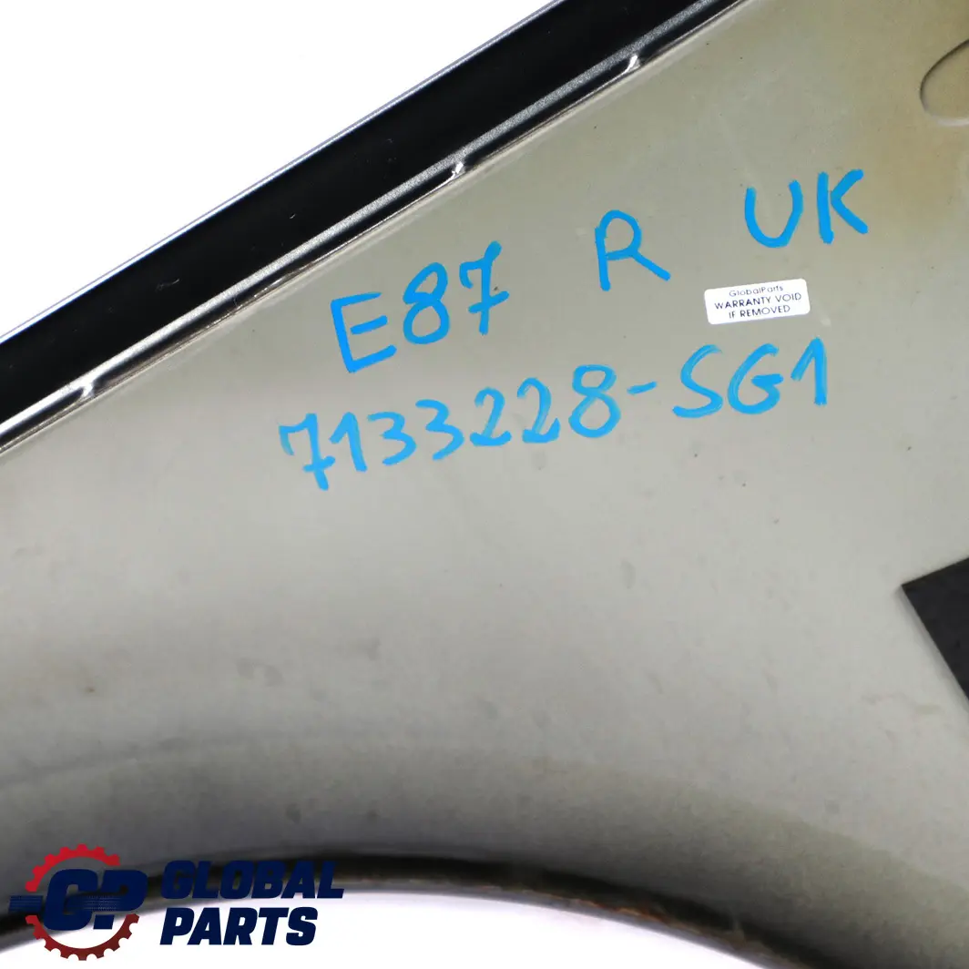 Side Panel Fender Wing Front Right O/S Sparkling Graphite - A22 to BMW E81 E82 E87 with Part number 7133228 BMW E81 E82 E87 Side Panel Fender Wing Front Right O/S Sparkling Graphite - A22 - SKU 7133228-SG3 - Part number 7133228