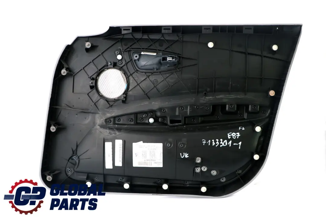 Front Left N/S Door Card Trim Panel Alaskagrau Alaska Grey to BMW 1 Series E87 with Part number 7133301 BMW 1 Series E87 Front Left N/S Door Card Trim Panel Alaskagrau Alaska Grey - SKU 7133301-1 - Part number 7133301