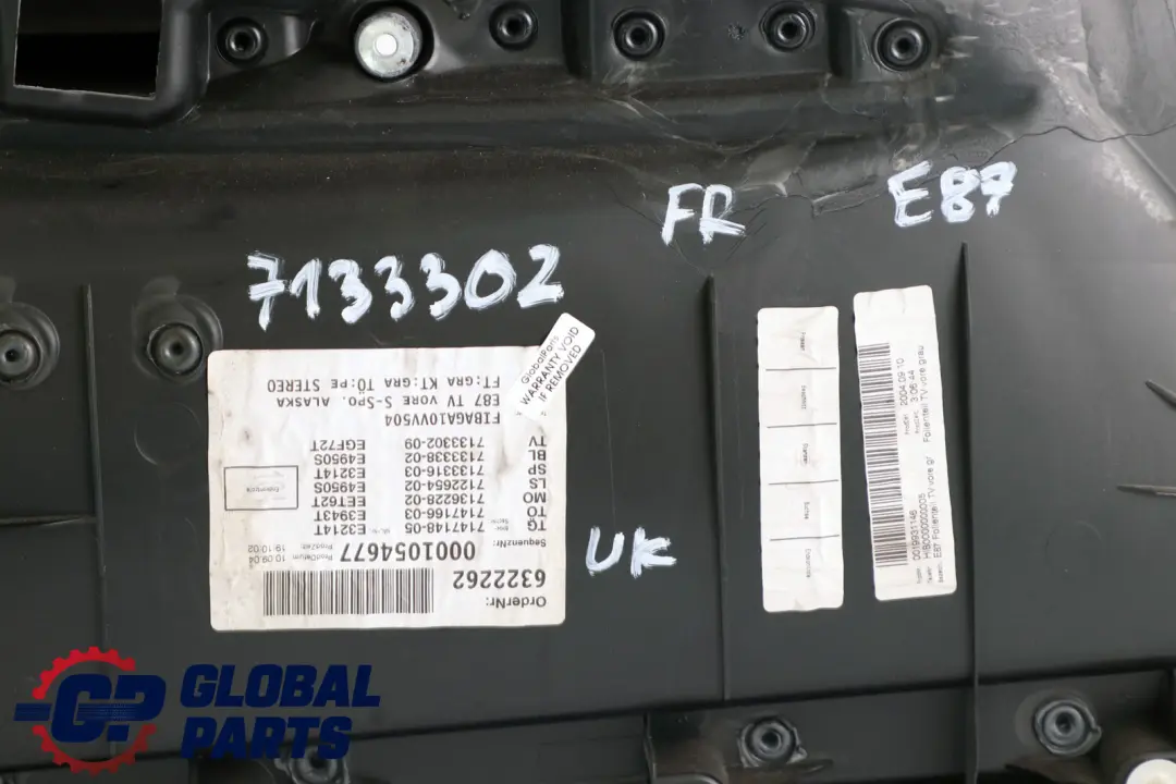 BMW E87 Pannello Porta Davanti Destra Alaskagrau - SKU 7133302 - Numero di parte 51417133302