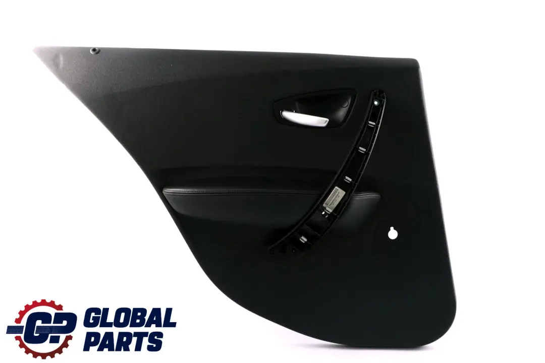Left N/S Door Card Trim Panel Black Leather Boston to BMW 1 Series E87 Rear with Part number 7133351 BMW 1 Series E87 Rear Left N/S Door Card Trim Panel Black Leather Boston - SKU 7133351-3 - Part number 7133351