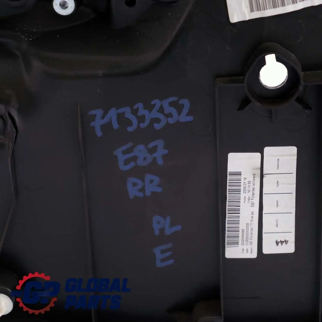 Right O/S Door Card Trim Panel Black Leather Boston to BMW 1 Series E87 Rear with Part number 7133352 BMW 1 Series E87 Rear Right O/S Door Card Trim Panel Black Leather Boston - SKU 7133352-2 - Part number 7133352