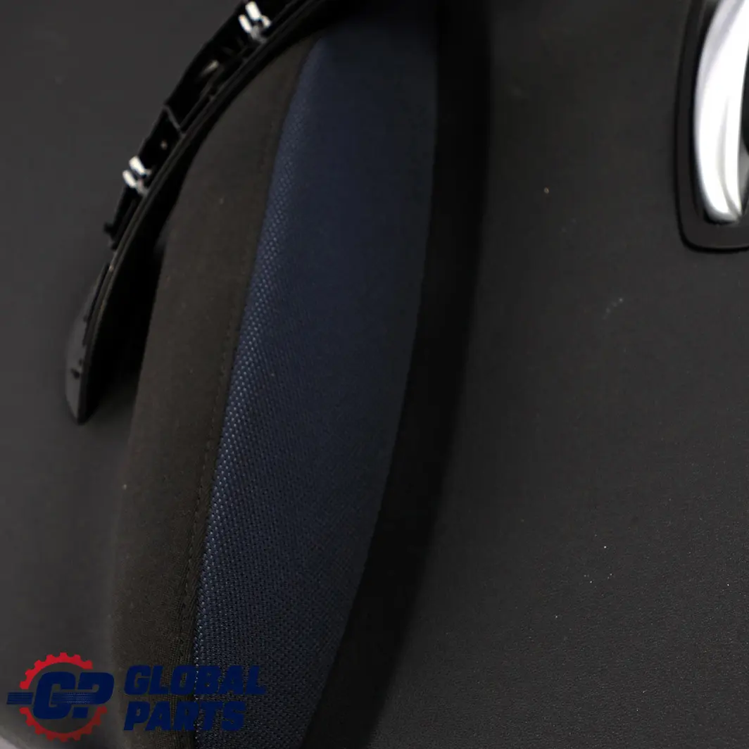 BMW 1 Series E87 Rear Right O/S Door Card Trim Panel Black Fabric Monaco Blue - SKU 7133352-3 - Part number 7133352