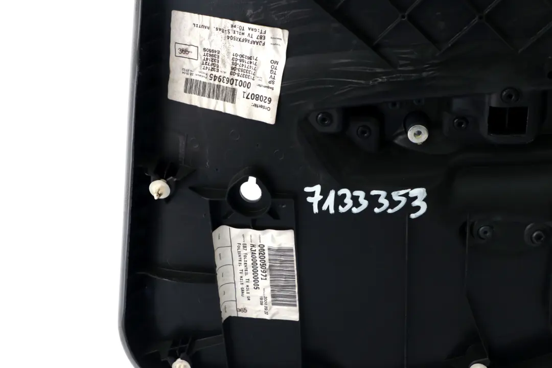 BMW 1 Series E87 Rear Left N/S Door Card Trim Panel Alaskagrau Alaska Grey - SKU 7133353 - Part number 51427133353