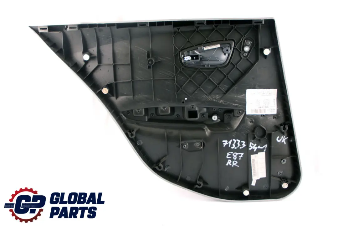BMW 1 Series E87 Door Card Trim Panel Rear Right O/S Alaskagrau Grey - SKU 7133354-1 - Part number 51427133354