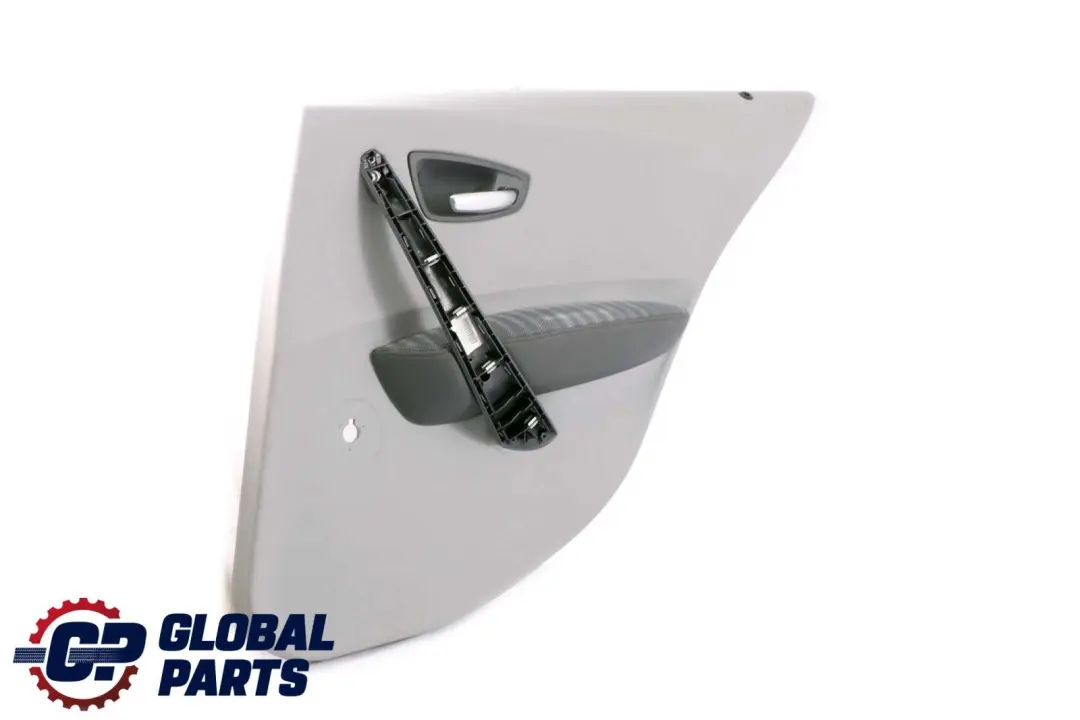 Door Card Trim Panel Rear Right Alaskagrau Grey para BMW E87 con número de pieza 7133354 BMW E87 Door Card Trim Panel Rear Right Alaskagrau Grey - SKU 7133354-2 - Número de pieza 7133354