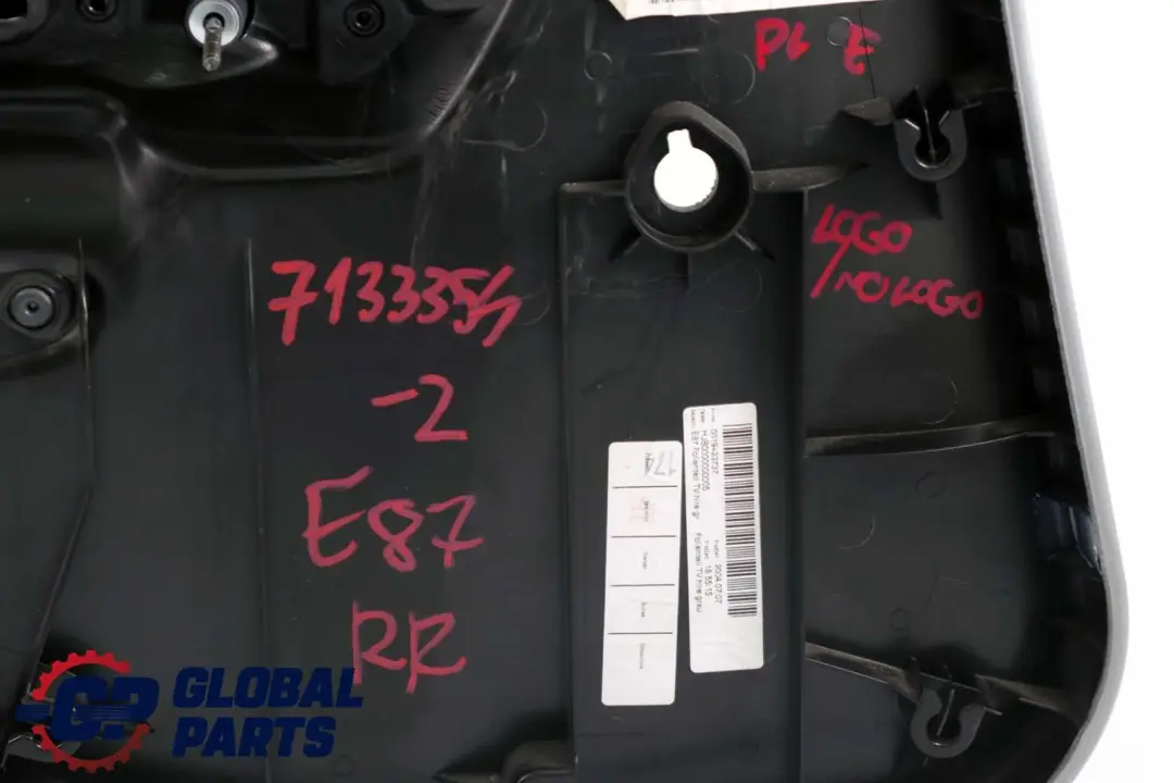 BMW 1 er E87 Türverkleidung Hinten Rechts Alaskagrau Grau - SKU 7133354-2 - Teilenummer 7133354