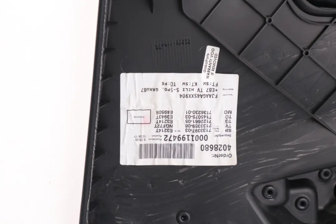 Left N/S Door Card Trim Panel Folienteil Schwarz Black to BMW 1 Series 2 E87 Rear with Part number 7133359 BMW 1 Series 2 E87 Rear Left N/S Door Card Trim Panel Folienteil Schwarz Black - SKU 7133359-2 - Part number 7133359