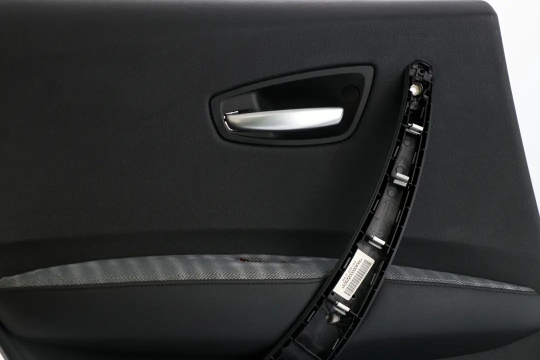 Left N/S Door Card Trim Panel Folienteil Schwarz Black to BMW 1 Series 2 E87 Rear with Part number 7133359 BMW 1 Series 2 E87 Rear Left N/S Door Card Trim Panel Folienteil Schwarz Black - SKU 7133359-2 - Part number 7133359