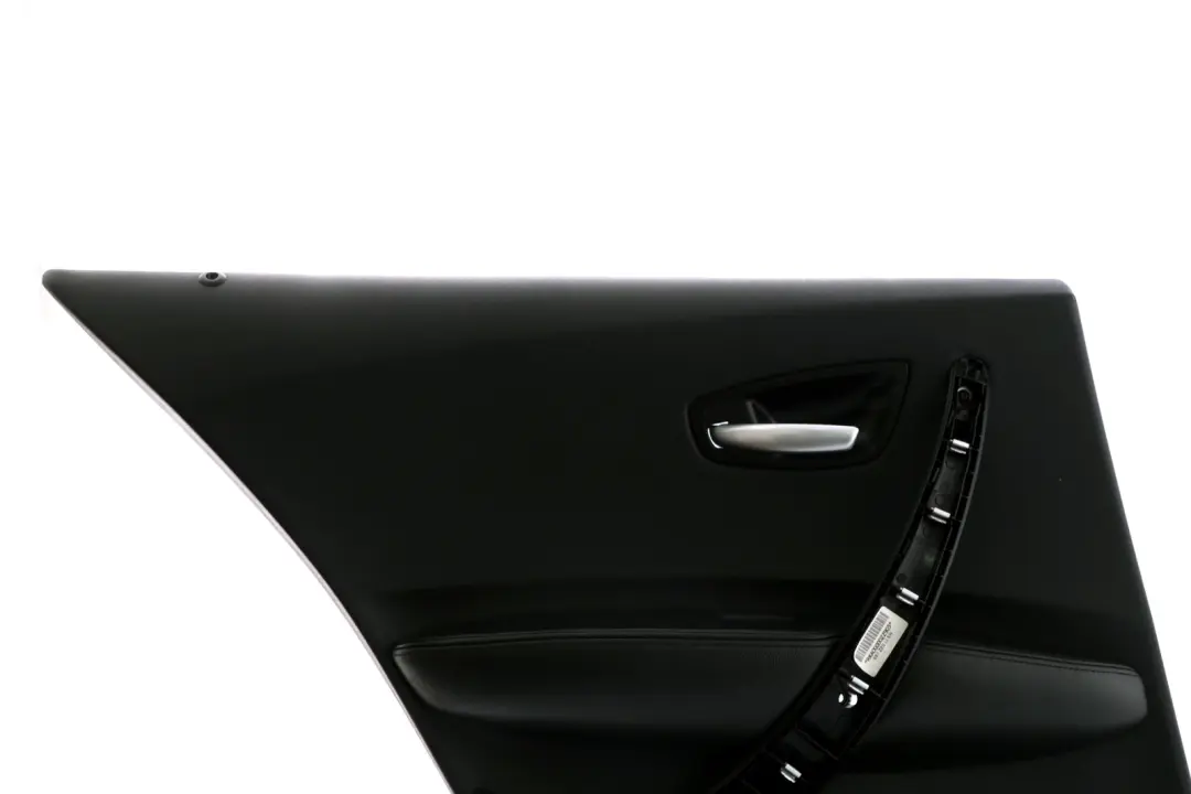 Left N/S Door Card Trim Panel Folienteil Black Leather to BMW 1 Series 3 E87 Rear with Part number 7133359 BMW 1 Series 3 E87 Rear Left N/S Door Card Trim Panel Folienteil Black Leather - SKU 7133359-3 - Part number 7133359