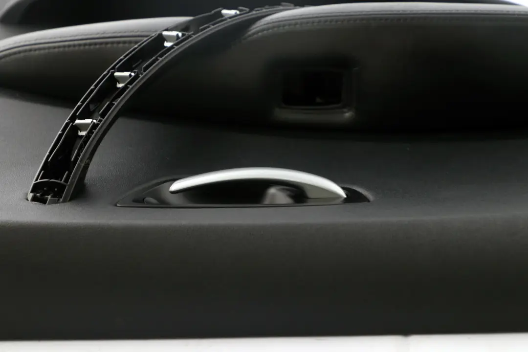 Left N/S Door Card Trim Panel Folienteil Black Leather to BMW 1 Series 3 E87 Rear with Part number 7133359 BMW 1 Series 3 E87 Rear Left N/S Door Card Trim Panel Folienteil Black Leather - SKU 7133359-3 - Part number 7133359