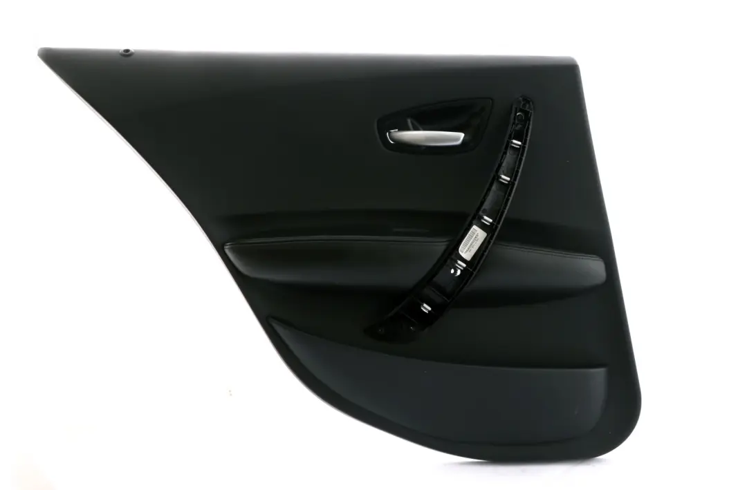 Left N/S Door Card Trim Panel Folienteil Black Leather to BMW 1 Series 3 E87 Rear with Part number 7133359 BMW 1 Series 3 E87 Rear Left N/S Door Card Trim Panel Folienteil Black Leather - SKU 7133359-3 - Part number 7133359