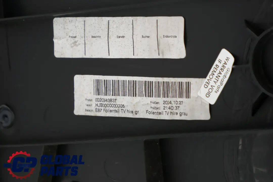 Right O/S Door Card Trim Panel Alaskagrau Alaska Grey Moire to BMW 1 E87 Rear with Part number 7133362 BMW 1 E87 Rear Right O/S Door Card Trim Panel Alaskagrau Alaska Grey Moire - SKU 7133362-1 - Part number 7133362
