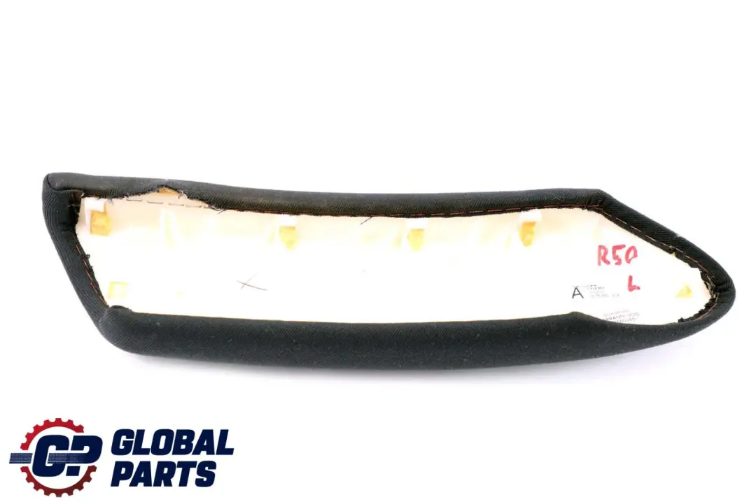 BMW Mini Cooper R50 R52 Armrest Door Cover Left Panel N/S Cloth Panther Black - SKU 7133501 - Part number 7133501