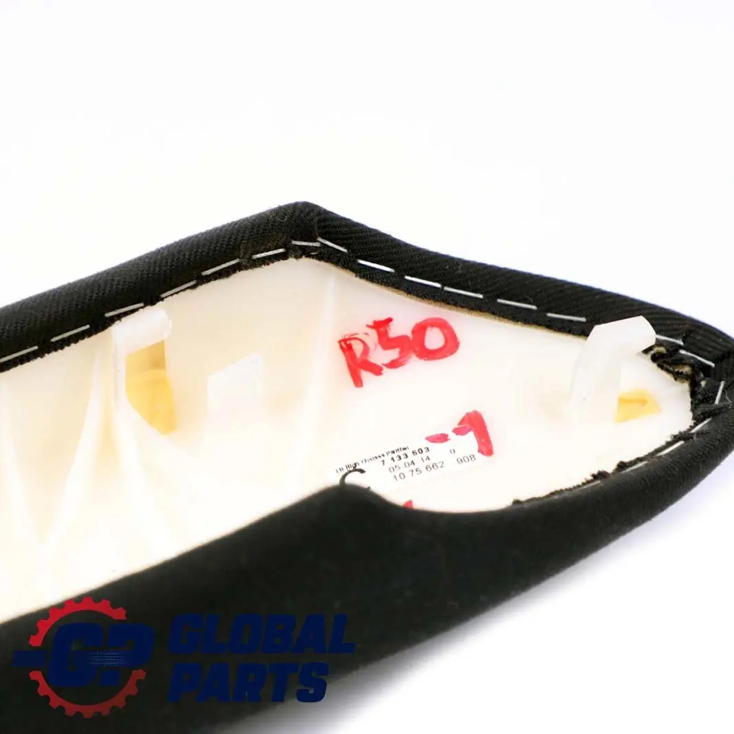 Mini Cooper R50 R52 Armlehne Stoff Links Panther Black Schwarz - SKU 7133503-1 - Teilenummer 7133503