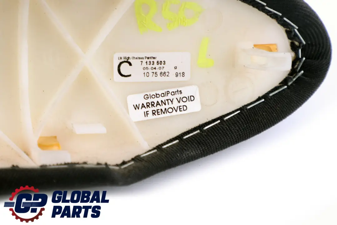 Armrest Door Cover Left Panel N/S Panther Black to Mini Cooper R50 R52 with Part number 7133503 Mini Cooper R50 R52 Armrest Door Cover Left Panel N/S Panther Black - SKU 7133503 - Part number 7133503