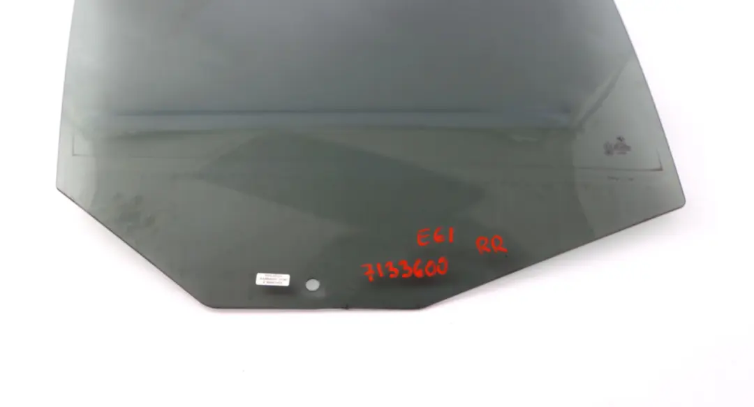 Side Window Green Glass Door Rear Right O/S AS3 to BMW E61 Touring Estate with Part number 7133600 BMW E61 Touring Estate Side Window Green Glass Door Rear Right O/S AS3 - SKU 7133600 - Part number 7133600