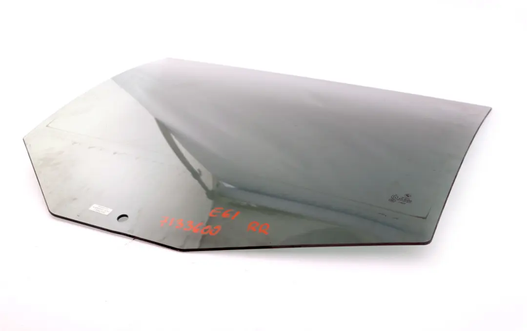 BMW E61 Touring Estate Side Window Green Glass Door Rear Right O/S AS3 - SKU 7133600 - Part number 7133600