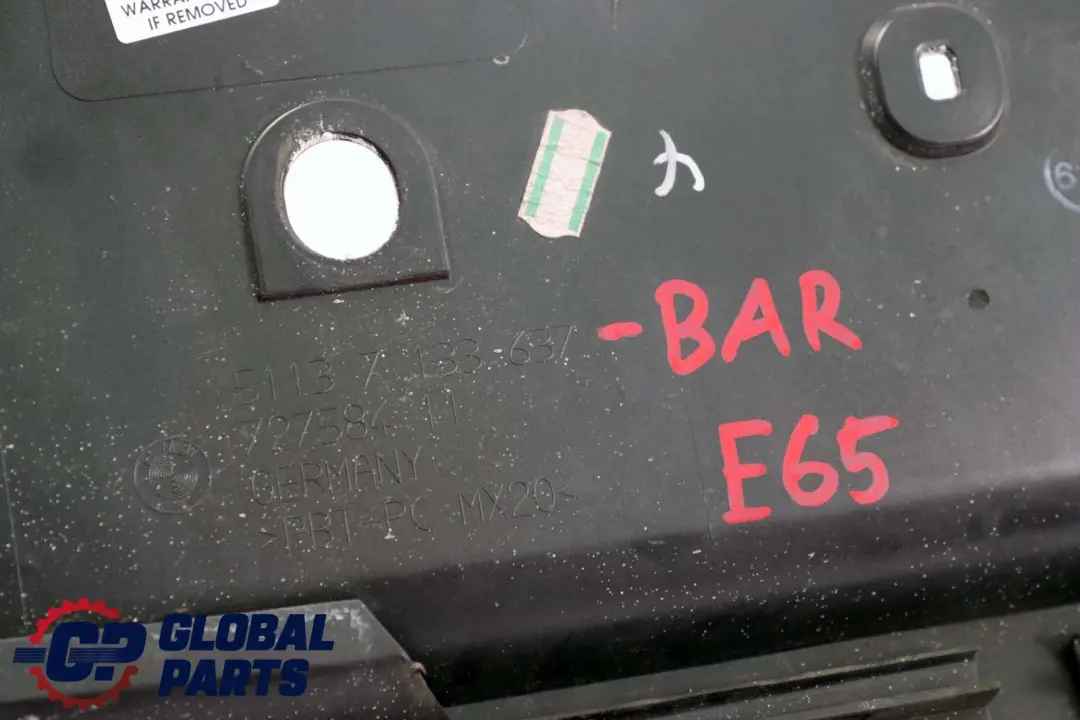 BMW 7 er E65 E66 E67 Blende Heckklappe Barberarot Metallic A39 - SKU 7133637-BAR - Teilenummer 7133637