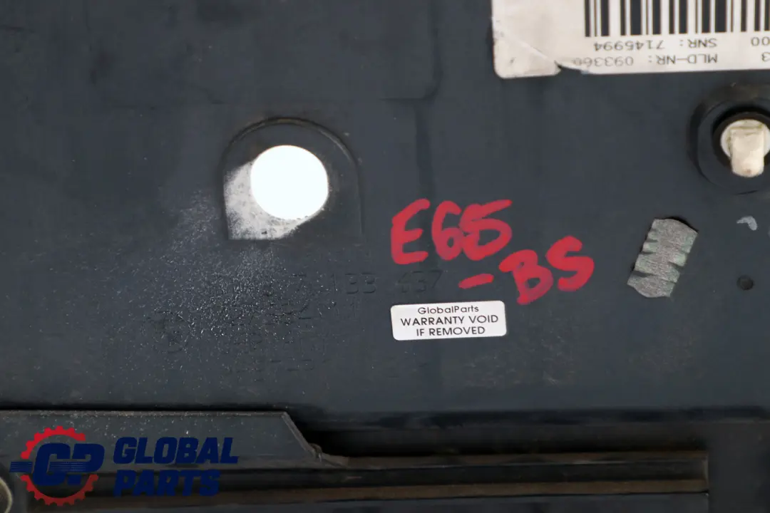 BMW E65 E66 Embellecedor del maletero Zafiro negro metalizado - SKU 7133637-BS - Número de pieza 7133637