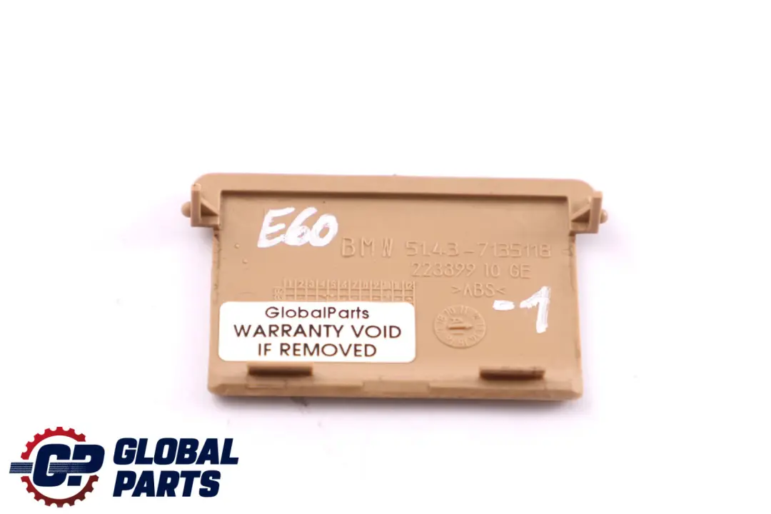 BMW E60 E61 Tapa Delantera Derecha Panel Recambio Pierna OBD Beige - SKU 7135118-1 - Número de pieza 7135118