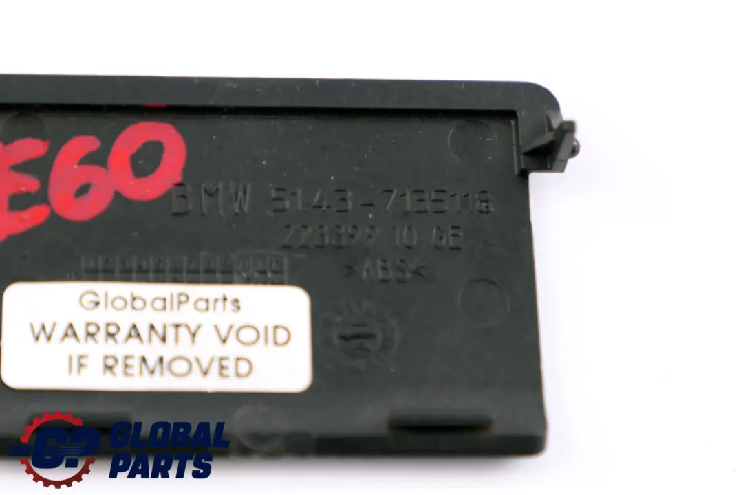 Fußraum OBD Abdeckung Verkleidung Vorne Schwarz für BMW E60 E61 mit Teilenummer 7135119 BMW E60 E61 Fußraum OBD Abdeckung Verkleidung Vorne Schwarz - SKU 7135118 - Teilenummer 7135119